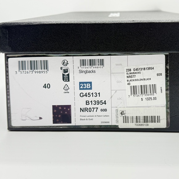 NEW Chanel CC Logo Mania Lambskin Calfskin Black Leather Slingback Platform Heel - Picture 12 of 12